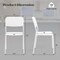 Costway Modern Dining Chairs Set of 4 with Tilted Backrest & Sturdy Metal Legs Plastic Black/White